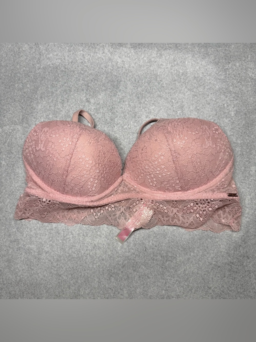 PINK Victoria's Secret Lace Underwire Bralette in Dusty Pink